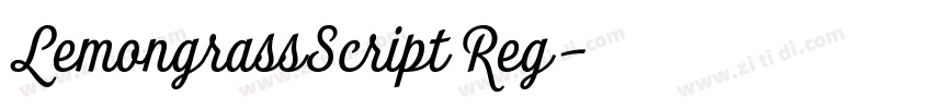 LemongrassScript Reg字体转换 LemongrassScript Reg字体转换